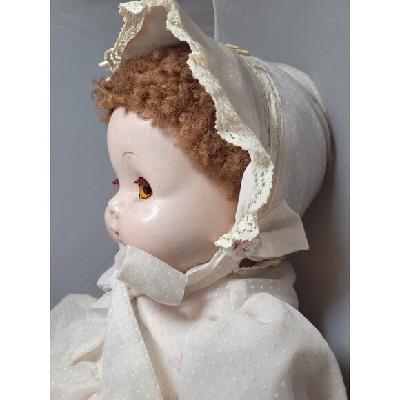 Rare ANTIQUE VINTAGE 1930s EFFANBEE LOVUMS DOLL 22" COMPOSITION MOHAIR WIG - Picture 7 of 16